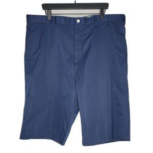 Callaway Mens Blue Flat Front Golf Shorts Size 42 Tall